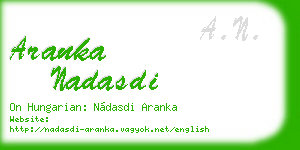aranka nadasdi business card